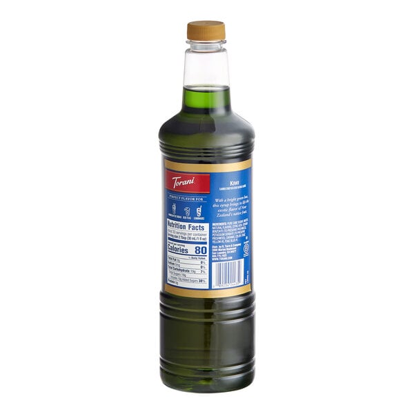 Torani Kiwi Flavoring / Fruit Syrup Plastic Bottle 1 Liter - 6/Case