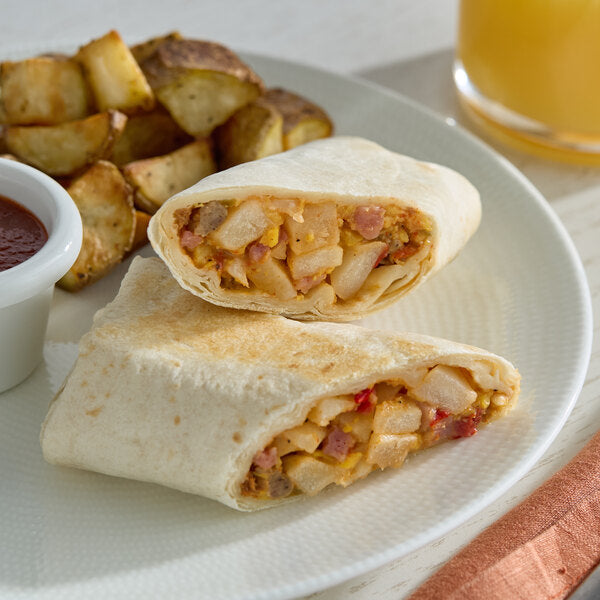 Tres Picosos Foil-Wrapped 3X3 Triple Meat Breakfast Burrito 8 oz. - 20/Case