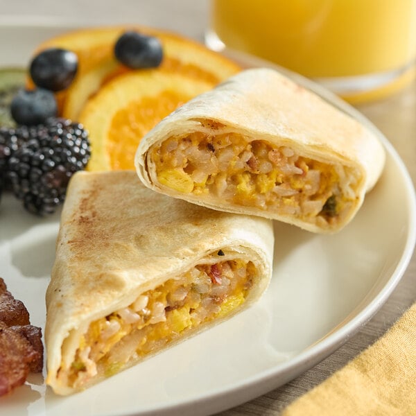 Tres Picosos Foil-Wrapped Bacon Breakfast Burrito 8 oz. - 20/Case