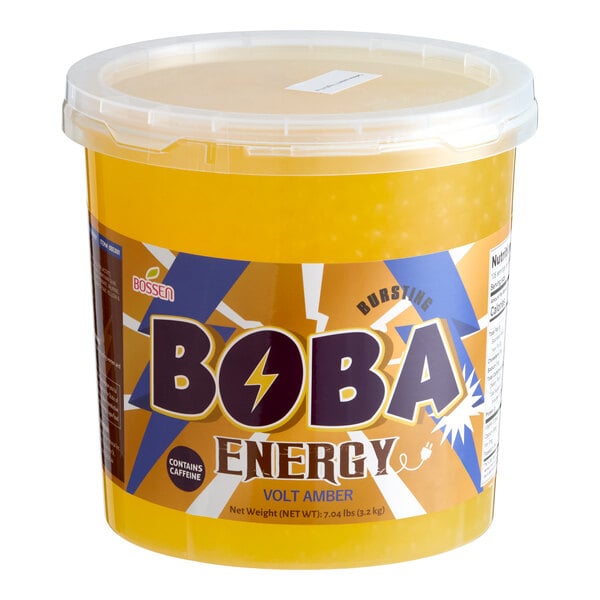 Bossen Volt Amber Energy Bursting Boba 7.04 lb. - 4/Case