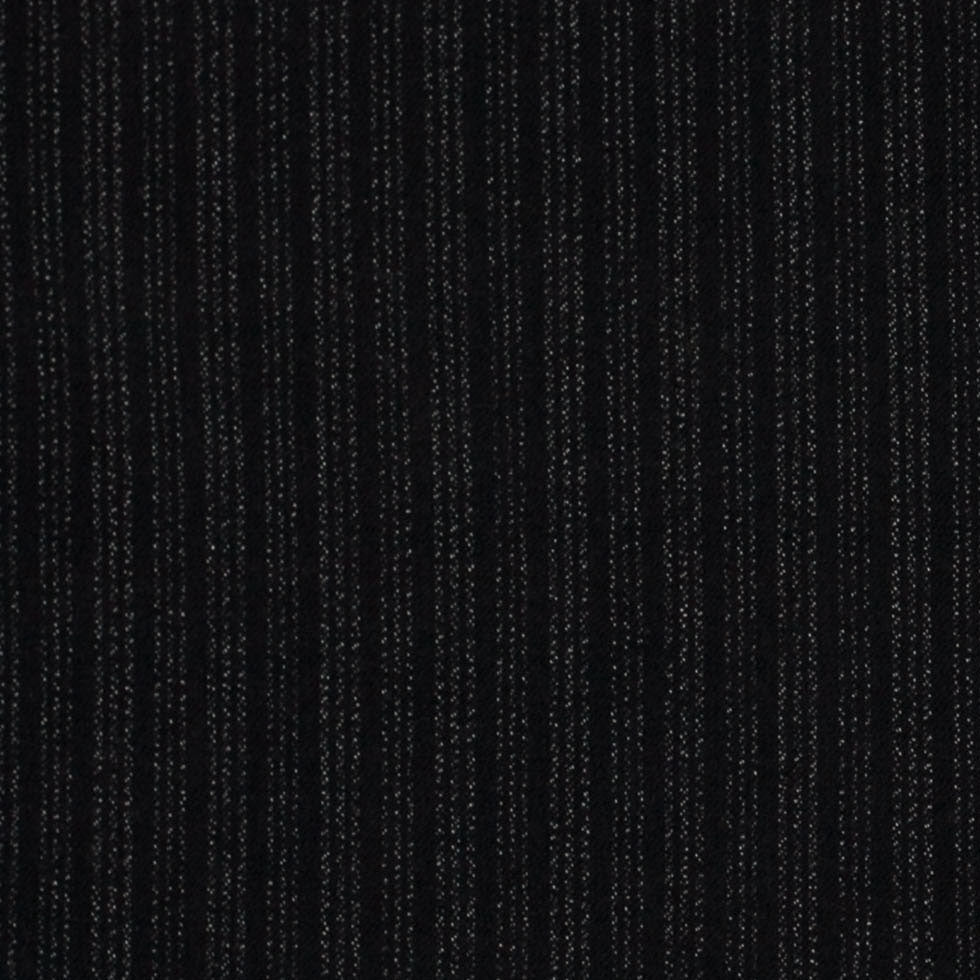 Theory Italian Black Striped Stretch Virgin Wool Woven
