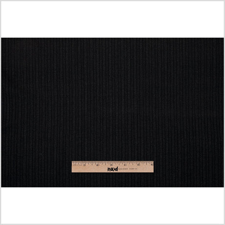 Theory Italian Black Striped Stretch Virgin Wool Woven