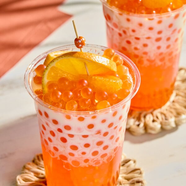 Bossen Orange Sunburst Bliss Soda Bursting Boba 7.04 lb. - 4/Case