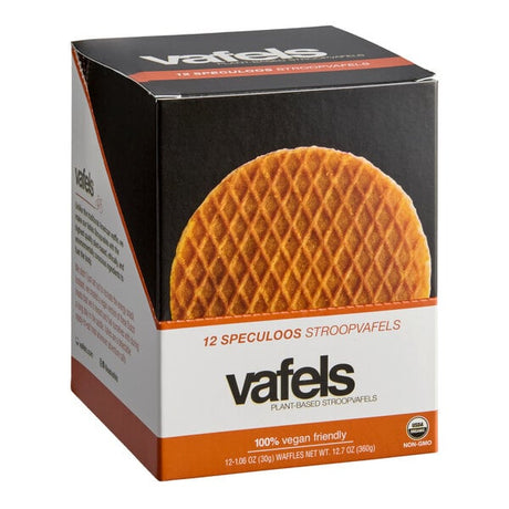 Vafels Individually Wrapped Vegan Speculoos Stroopwafel 12-Count 1.06 oz. - 12/Case