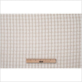 Bright White and Birch Checkered Cotton-Acrylic Boucle
