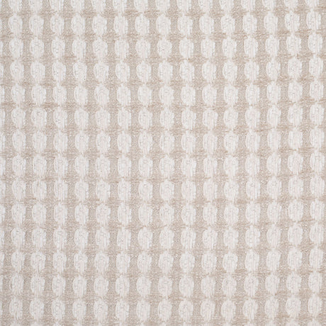 Bright White and Birch Checkered Cotton-Acrylic Boucle