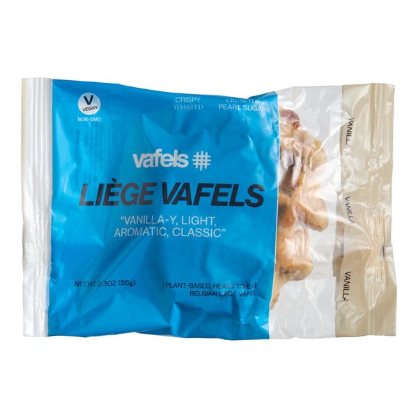 Vafels Vegan Vanilla Liege Waffle 2.3 oz. - 36/Case