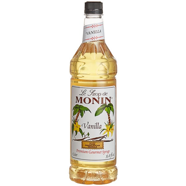 Monin Premium Vanilla Flavoring Syrup 1 Liter - 2/Pack