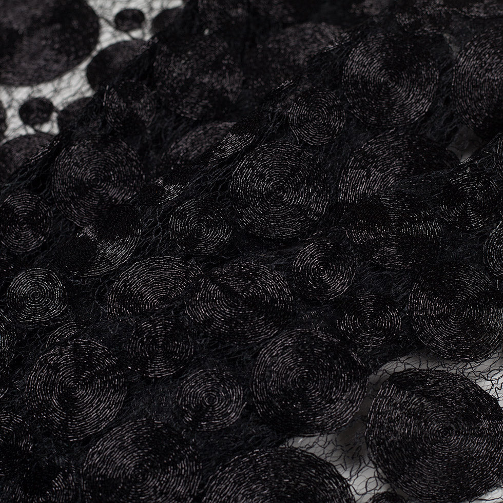 Black Polyester Novelty Lace