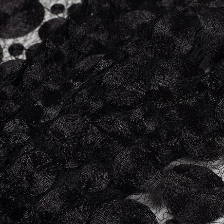 Black Polyester Novelty Lace