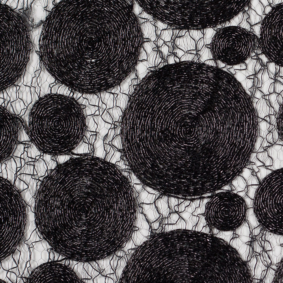 Black Polyester Novelty Lace