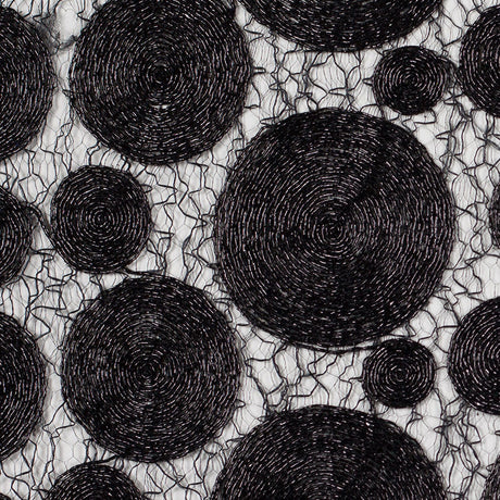 Black Polyester Novelty Lace