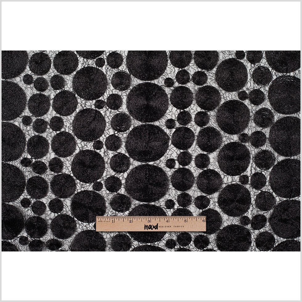 Black Polyester Novelty Lace