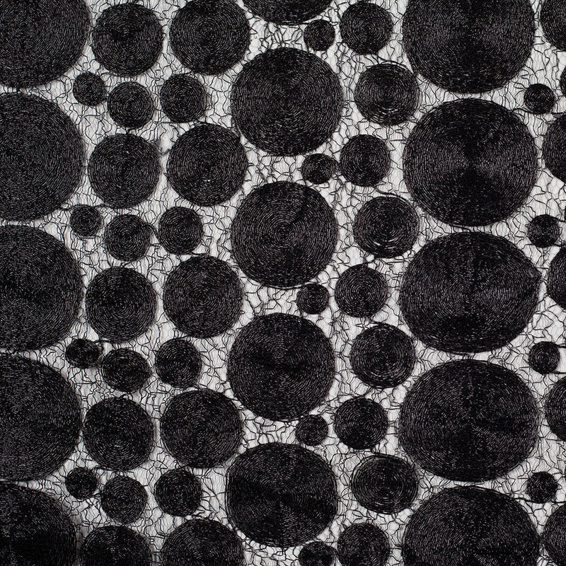 Black Polyester Novelty Lace