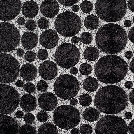Black Polyester Novelty Lace