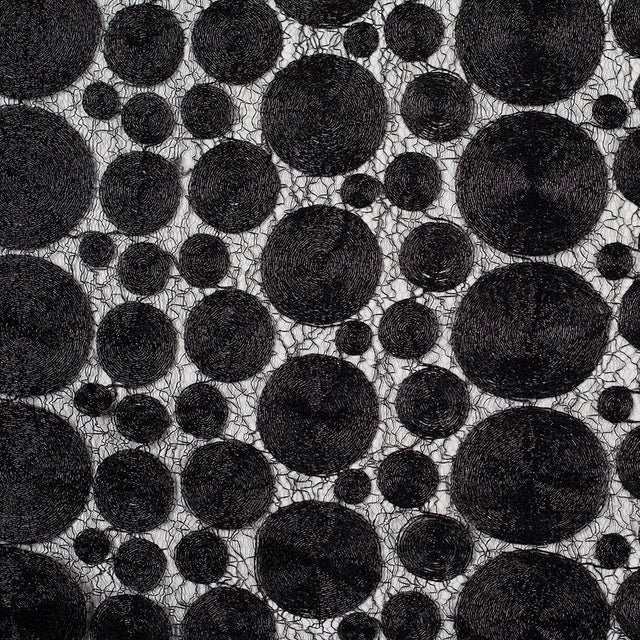 Black Polyester Novelty Lace