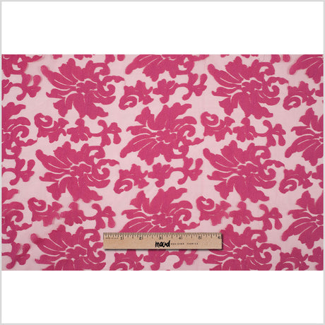 Hot Pink Polyester Lace