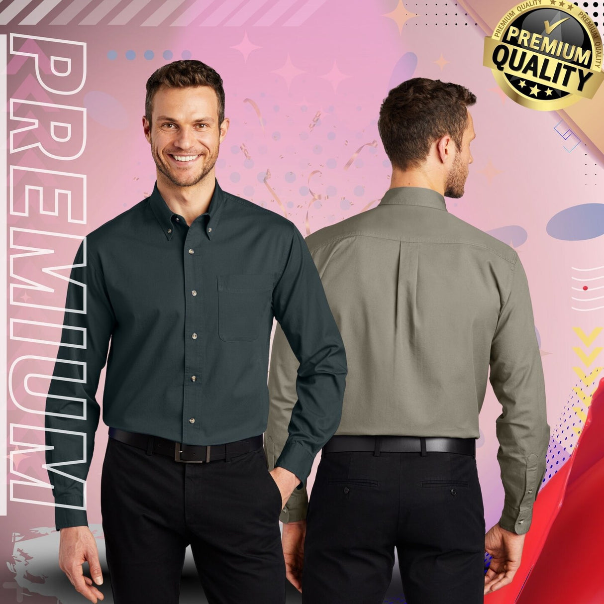 Port Authority® Tall Long Sleeve Twill Shirt