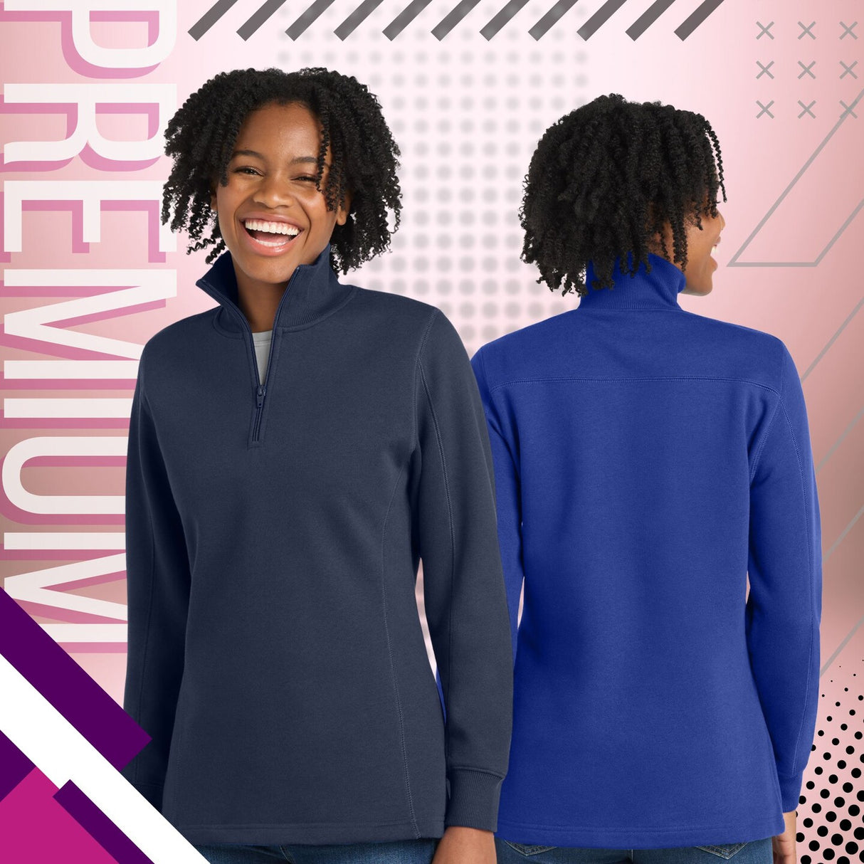 Sport-Tek® Women's Zip Sweatshirt Durable Comfortable Stylish Fleece