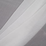 Oscar de la Renta White Crinkle Silk Chiffon