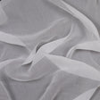 Oscar de la Renta White Crinkle Silk Chiffon