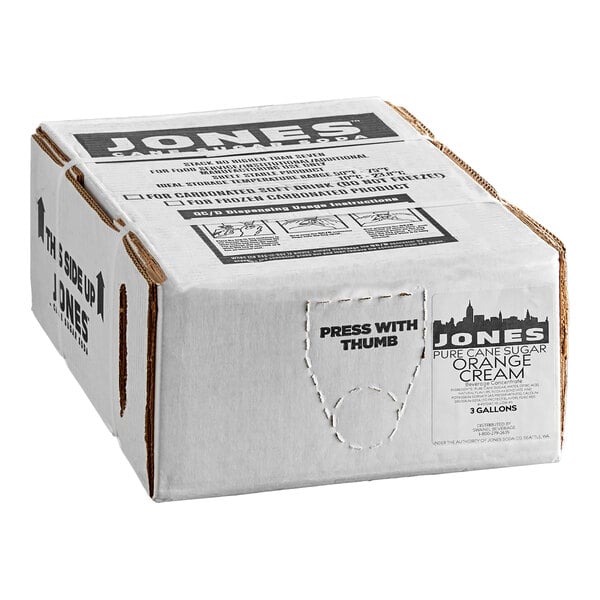 Jones Orange & Cream Beverage / Soda Syrup 3 Gallon Bag in Box