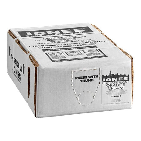 Jones Orange & Cream Beverage / Soda Syrup 3 Gallon Bag in Box
