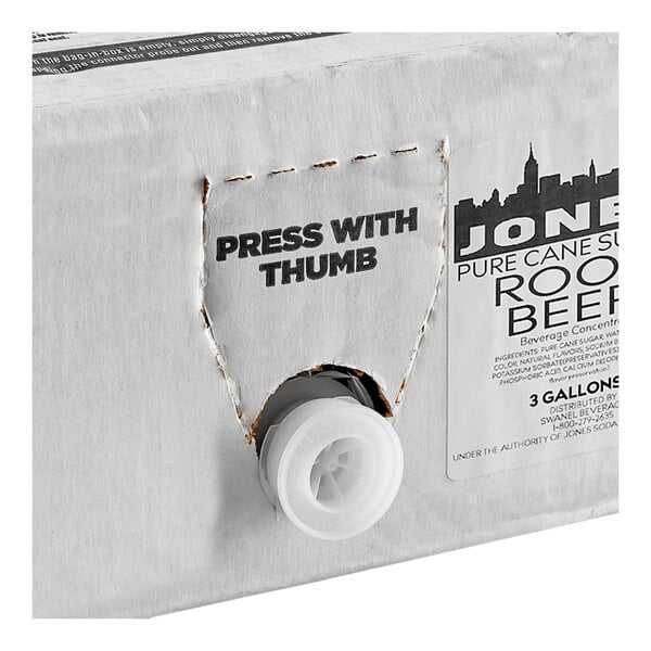 Jones Root Beer Beverage / Soda Syrup 3 Gallon Bag in Box