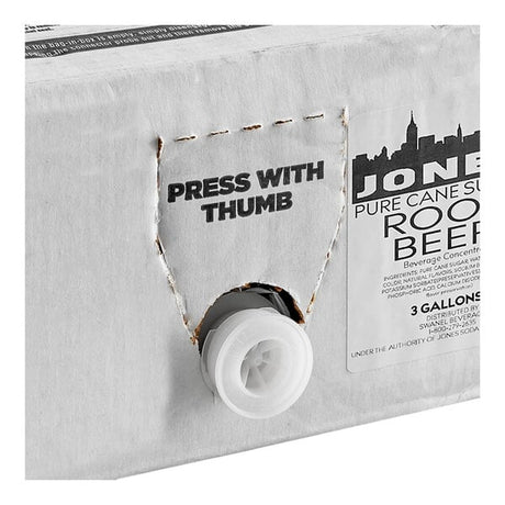 Jones Root Beer Beverage / Soda Syrup 3 Gallon Bag in Box