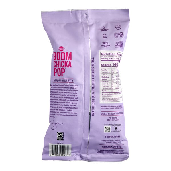 Angie's BOOMCHICKAPOP Sweet and Salty Kettle Corn 2.25 oz. - 12/Case