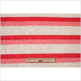Heathered Oatmeal Striped Stretch Viscose Jersey