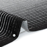 Black and White Striped Polyester Textured Woven