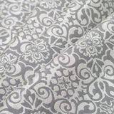 Metallic Silver, White, and Gray Stretch Acrylic Brocade