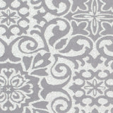 Metallic Silver, White, and Gray Stretch Acrylic Brocade