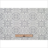 Metallic Silver, White, and Gray Stretch Acrylic Brocade