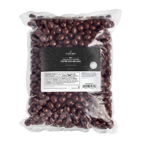 Capora Milk Chocolatey Covered Espresso Beans 5 lb.