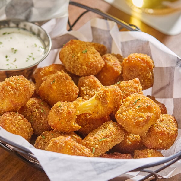 Kaufhold's Kurds Breaded Cajun Cheese Curds 5 lb. - 2/Case