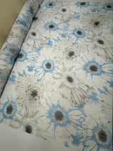 Silk Viscose Blend Printed Floral Fabric