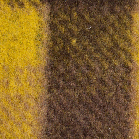 Medium Green/Brown/Black Plaid Bonded Lamb Leather and Wool