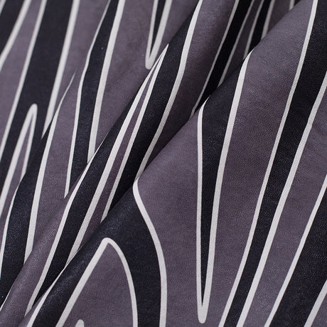 Medium Gray/Black Zebra Printed Stretch Lamb Leather
