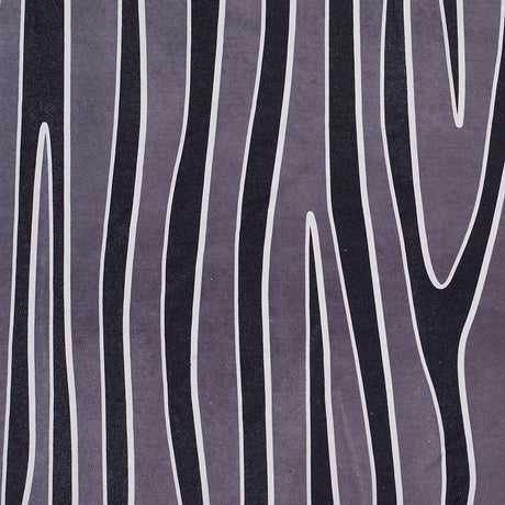 Medium Gray/Black Zebra Printed Stretch Lamb Leather
