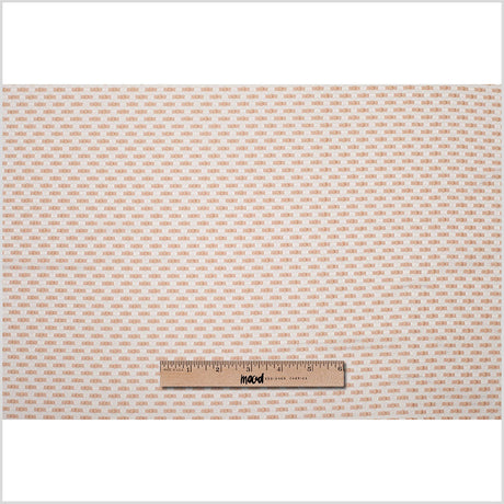 Beige on Ivory Polka Dotted Polyester Jacquard