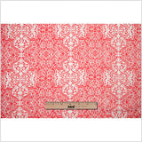 High Risk Red and White Ornate Tiles Printed Cotton Woven