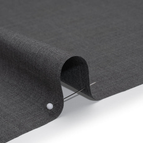 Italian Light Gray Wool-Spandex Suiting