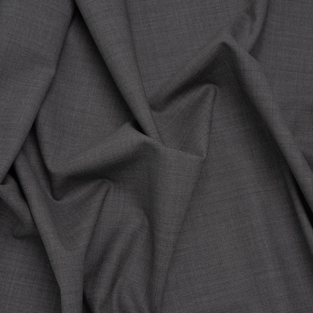 Italian Light Gray Wool-Spandex Suiting