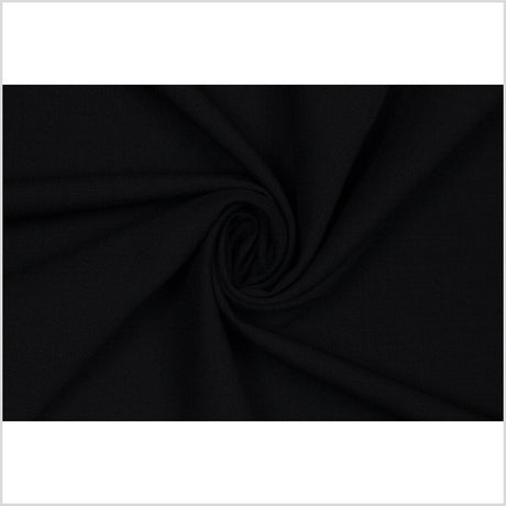 Italian Black Wool-Spandex Suiting