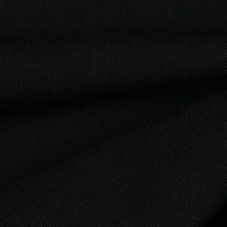 Italian Black Wool-Spandex Suiting