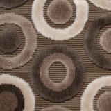 Gray/Beige Geometric Velvet