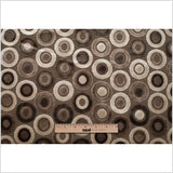 Gray/Beige Geometric Velvet