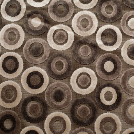 Gray/Beige Geometric Velvet
